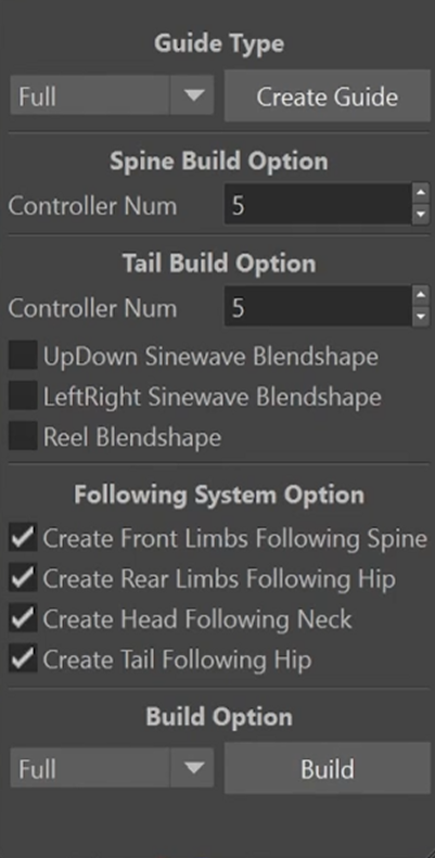 Quadruped Rigging Toolset